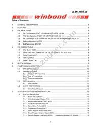 W25Q80EWUXIE TR Datasheet Page 2