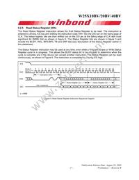 W25X20BVZPIG Datasheet Page 17