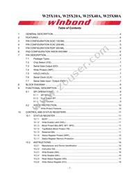 W25X80AVDAIZ Datasheet Page 2