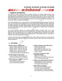 W25X80VZPIG T&R Datasheet Page 4