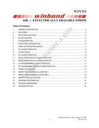 W27C512-45Z Datasheet Cover