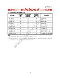 W27C512-45Z Datasheet Page 18