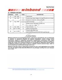 W27C512-45Z Datasheet Page 20