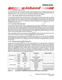 W29GL032CH7T Datasheet Page 19