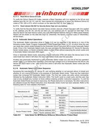 W29GL256PL9B TR Datasheet Page 19