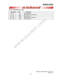 W29GL256SL9C TR Datasheet Page 14
