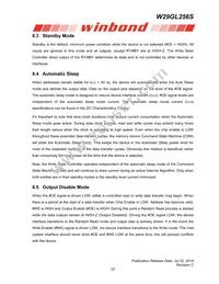 W29GL256SL9C TR Datasheet Page 22