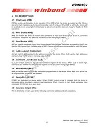 W29N01GVBIAA Datasheet Page 12