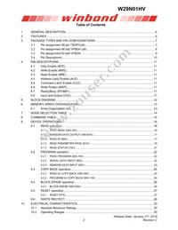 W29N01HVBINF Datasheet Page 2