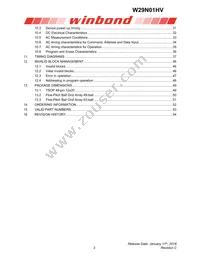 W29N01HVBINF Datasheet Page 3