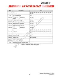 W29N01HVBINF Datasheet Page 20