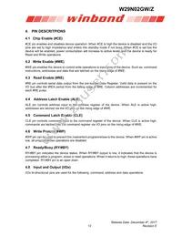 W29N02GZBIBA Datasheet Page 12