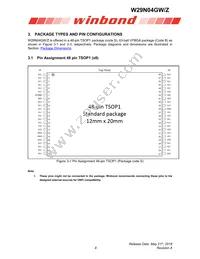 W29N04GWBIBA Datasheet Page 8