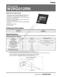 W2RG012RN Datasheet Cover