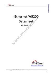 W5200 Datasheet Cover