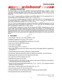 W631GU6KB11I Datasheet Page 5