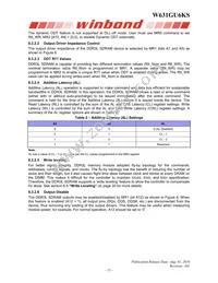 W631GU6KS-15 TR Datasheet Page 21