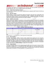 W632GU6MB09I Datasheet Page 21