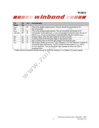 W6811IWG Datasheet Page 7