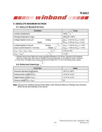 W6811IWG Datasheet Page 20