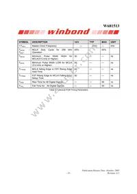 W681513SG Datasheet Page 19