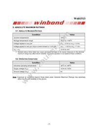 W681513SG Datasheet Page 20