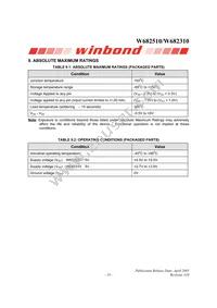 W682510S Datasheet Page 19