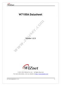 W7100A-S2E-100 Datasheet Cover