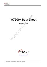 W7500-S2E Datasheet Cover