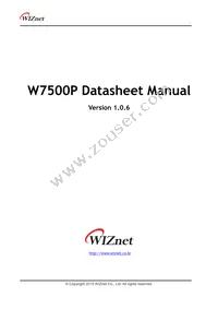 W7500P Datasheet Cover