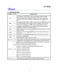 W77I058A25DL Datasheet Page 4