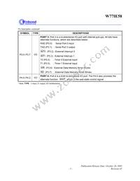 W77I058A25DL Datasheet Page 5