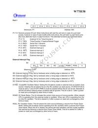 W77I058A25DL Datasheet Page 16