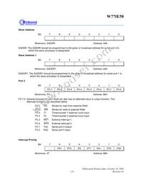 W77I058A25DL Datasheet Page 19