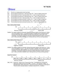 W77I058A25DL Datasheet Page 20