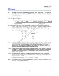 W77I058A25DL Datasheet Page 22