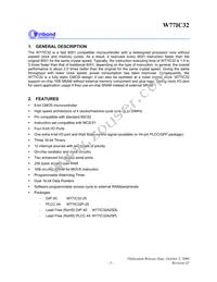 W77IC32A25PL Datasheet Page 3