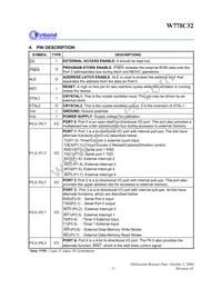 W77IC32A25PL Datasheet Page 5
