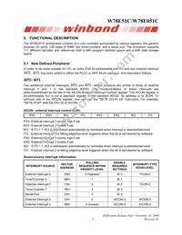 W78E051C40PL Datasheet Page 5