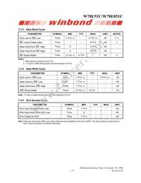 W78E051C40PL Datasheet Page 15