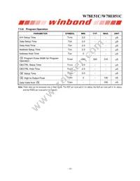 W78E051C40PL Datasheet Page 16