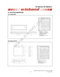 W78E051C40PL Datasheet Page 21