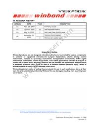 W78E051C40PL Datasheet Page 23