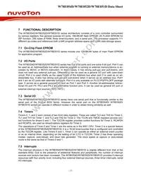 W78E051DDG Datasheet Page 12