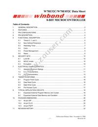 W78E052C40PL Datasheet Cover