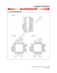 W78E052C40PL Datasheet Page 3