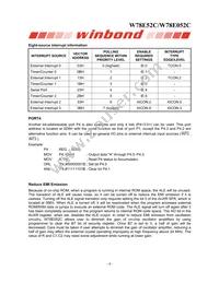 W78E052C40PL Datasheet Page 6