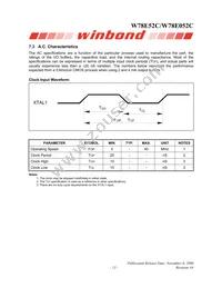 W78E052C40PL Datasheet Page 13