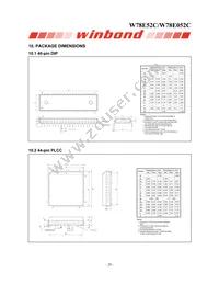 W78E052C40PL Datasheet Page 20