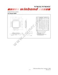 W78E052C40PL Datasheet Page 21